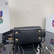 PRADA | Black Golden Saffiano top-handle bag - 1BB846 - 20 x 11 x 11.5 cm - 5