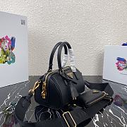 PRADA | Black Golden Saffiano top-handle bag - 1BB846 - 20 x 11 x 11.5 cm - 2