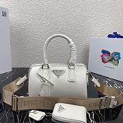 PRADA | White Saffiano top-handle bag - 1BB846 - 20 x 11 x 11.5 cm - 1