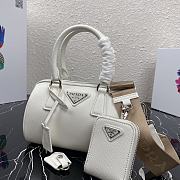 PRADA | White Saffiano top-handle bag - 1BB846 - 20 x 11 x 11.5 cm - 3