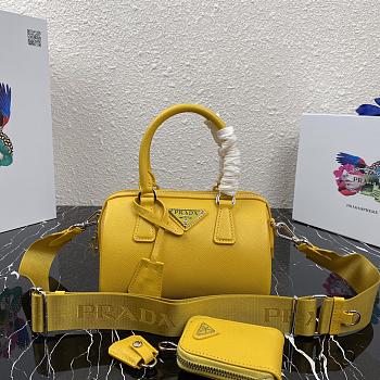 PRADA | Yellow Saffiano top-handle bag - 1BB846 - 20 x 11 x 11.5 cm