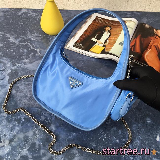 Prada | Re-edition 1995 Blue Nylon Bag - 1BC114 - 18 x 25 x 8.5 cm  - 1