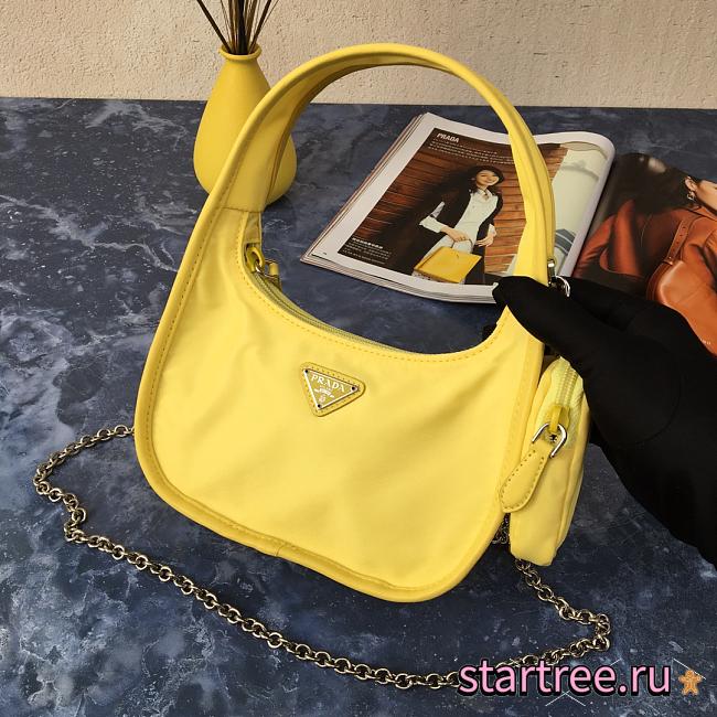 Prada | Re-edition 1995 Yellow Nylon Bag - 1BC114 - 18 x 25 x 8.5 cm  - 1