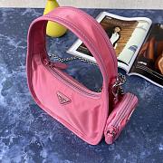 Prada | Re-edition 1995 Pink Nylon Bag - 1BC114 - 18 x 25 x 8.5 cm  - 3