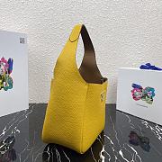 Prada Leather Yellow Handbag - 1BC127 - 23 x 21 x 13 cm - 6