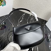 PRADA | Prada Cleo Black brushed leather bag - 1BD311 - 23 x 21 x 10 cm - 4