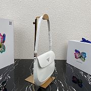 PRADA | Prada Cleo White brushed leather bag - 1BD311 - 23 x 21 x 10 cm - 3
