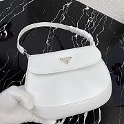 PRADA | Prada Cleo White brushed leather bag - 1BD311 - 23 x 21 x 10 cm - 4