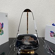 PRADA | Prada Cleo Silver brushed leather bag - 1BD311 - 23 x 21 x 10 cm - 1