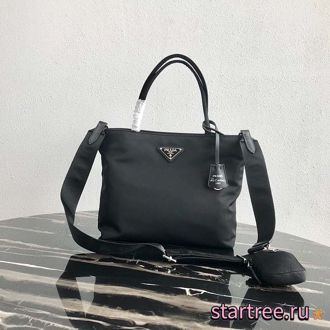 Prada | Black Tesuto Shopping Nylon Tote Bag - 1BG320 - 25 x 23.5 x 8 cm - 1
