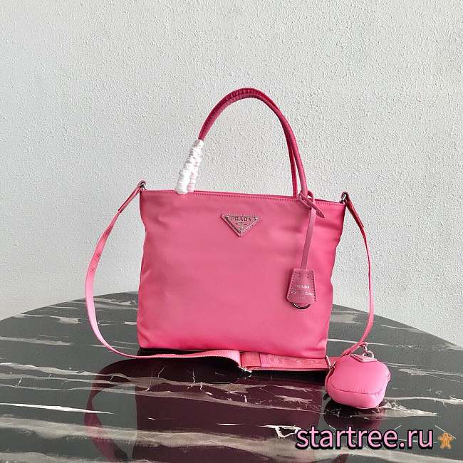 Prada | Pink Tesuto Shopping Nylon Tote Bag - 1BG320 - 25 x 23.5 x 8 cm - 1