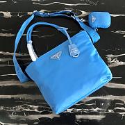 Prada | Blue Tesuto Shopping Nylon Tote Bag - 1BG320 - 25 x 23.5 x 8 cm - 6