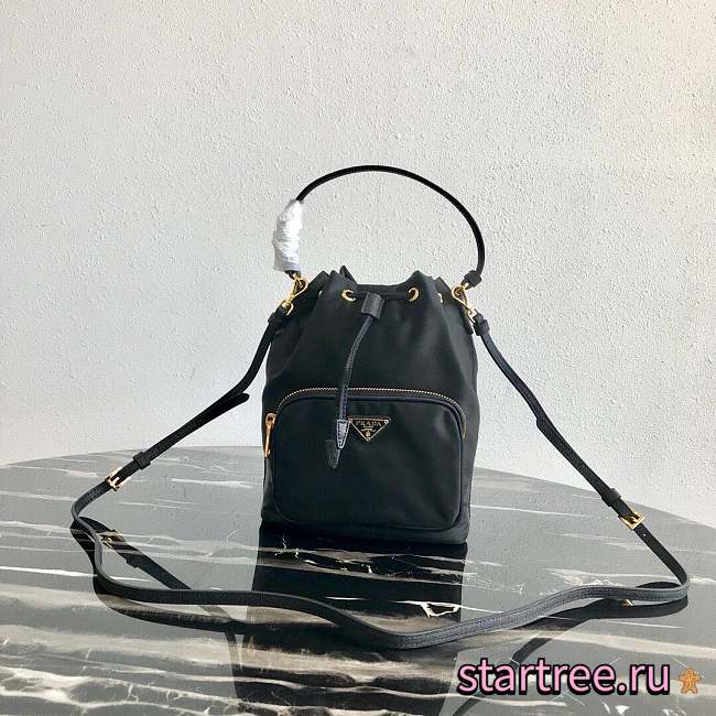 PRADA | Black Nylon Duet Shoulder Bag - 1BH038 - 23 × 18 × 12 cm - 1