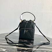 PRADA | Black Nylon Duet Shoulder Bag - 1BH038 - 23 × 18 × 12 cm - 1