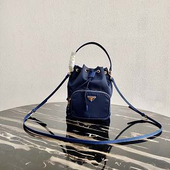 PRADA | Blue Nylon Duet Shoulder Bag - 1BH038 - 23 × 18 × 12 cm