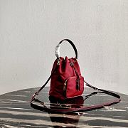 PRADA | Red Wine Nylon Duet Shoulder Bag - 1BH038 - 23 × 18 × 12 cm - 2