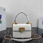 PRADA | White Saffiano Symbole Bag - 1BN021 - 20 × 15 × 5 cm - 1