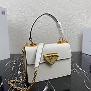 PRADA | White Saffiano Symbole Bag - 1BN021 - 20 × 15 × 5 cm - 4