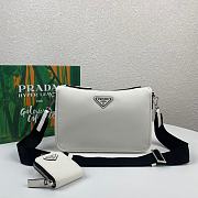 PRADA | White Nylon and Saffiano Bag - 2VH113 - 24 x 18.5 x 6 cm - 1