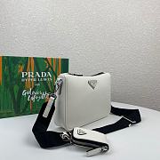PRADA | White Nylon and Saffiano Bag - 2VH113 - 24 x 18.5 x 6 cm - 4