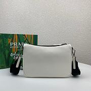 PRADA | White Nylon and Saffiano Bag - 2VH113 - 24 x 18.5 x 6 cm - 2