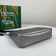 PRADA | Silver Nylon and Saffiano Bag - 2VH113 - 24 x 18.5 x 6 cm - 5