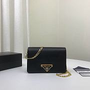 PRADA | Black Saffiano shoulder bag - 1BP006 - 18 x 11.5 x 3 cm - 1