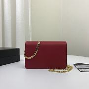 PRADA | Red Saffiano shoulder bag - 1BP006 - 18 x 11.5 x 3 cm - 3