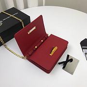 PRADA | Red Saffiano shoulder bag - 1BP006 - 18 x 11.5 x 3 cm - 6