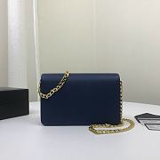 PRADA | Blue Saffiano shoulder bag - 1BP006 - 18 x 11.5 x 3 cm - 4
