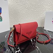 PRADA | Red Saffiano Mini Bag - 1BP020 - 20 x 12 x 4 cm - 6