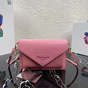 PRADA | Pink Saffiano Mini Bag - 1BP020 - 20 x 12 x 4 cm - 1