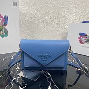 PRADA | Blue Saffiano Mini Bag - 1BP020 - 20 x 12 x 4 cm - 1