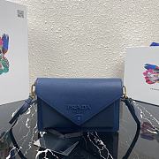 PRADA | Dark Blue Saffiano Mini Bag - 1BP020 - 20 x 12 x 4 cm - 1