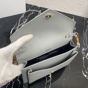 PRADA | Grey Saffiano Mini Bag - 1BP020 - 20 x 12 x 4 cm - 4