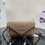 PRADA | Beige Saffiano Mini Bag - 1BP020 - 20 x 12 x 4 cm - 1