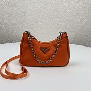 Prada | Re-Edition nylon mini orange bag - 1TT122 - 15 x 11 x 4 cm  - 1