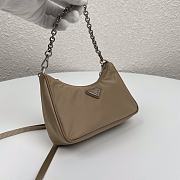 Prada | Re-Edition nylon mini beige bag - 1TT122 - 15 x 11 x 4 cm  - 4