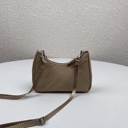 Prada | Re-Edition nylon mini beige bag - 1TT122 - 15 x 11 x 4 cm  - 5