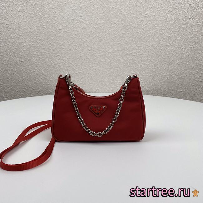 Prada | Re-Edition nylon mini red bag - 1TT122 - 15 x 11 x 4 cm  - 1