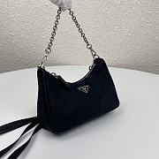 Prada | Re-Edition nylon mini black bag - 1TT122 - 15 x 11 x 4 cm  - 2