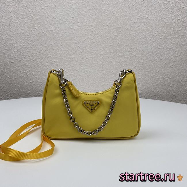 Prada | Re-Edition nylon mini yellow bag - 1TT122 - 15 x 11 x 4 cm  - 1