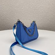 Prada | Re-Edition nylon mini blue bag - 1TT122 - 15 x 11 x 4 cm  - 3