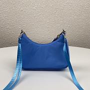 Prada | Re-Edition nylon mini blue bag - 1TT122 - 15 x 11 x 4 cm  - 2