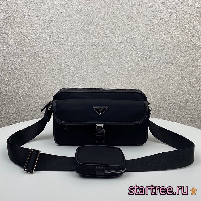 PRADA | Nylon Cross-Body Black Bag - 2VH074 - 25 x 15 x 8 cm - 1