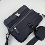PRADA | Nylon Cross-Body Black Bag - 2VH074 - 25 x 15 x 8 cm - 4