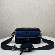 PRADA | Nylon Cross-Body Black/Blue Bag - 2VH074 - 25 x 15 x 8 cm - 1