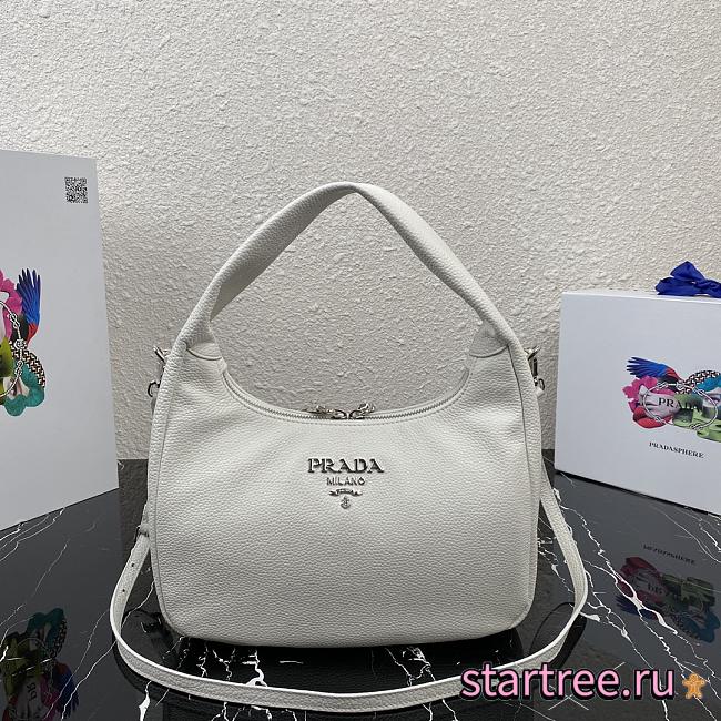 PRADA | White Hobo Bag - 1BC132 - 26 x 21 x 9.5 cm - 1