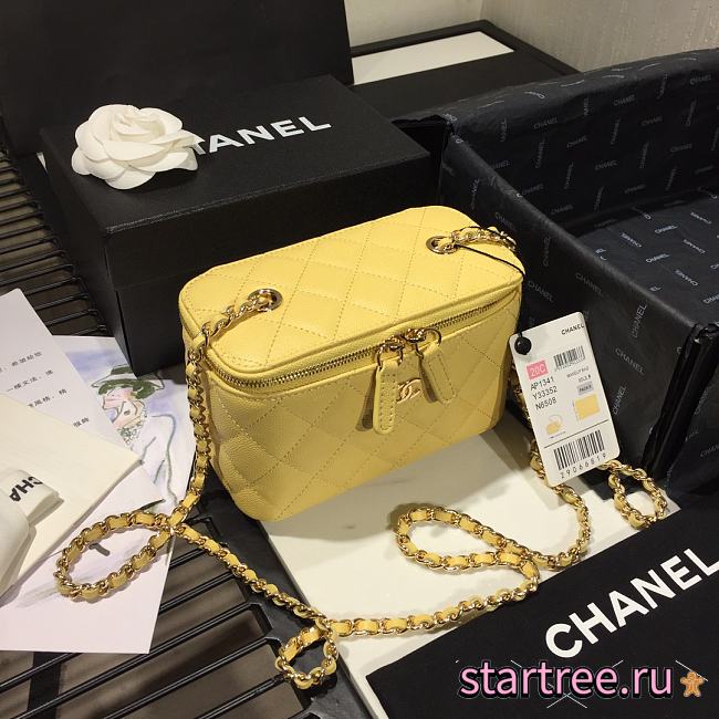 CHANEL | Cosmetic Yellow Bag - AS1341 - 16 × 8 × 10cm - 1