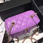 CHANEL | Cosmetic Purple Bag - AS1341 - 16 × 8 × 10cm - 3